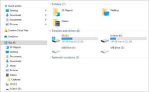 windows 10 hard drive available space