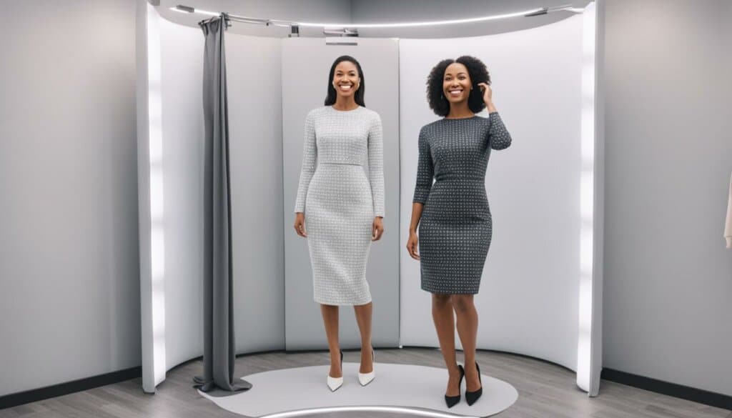 Virtual fitting rooms