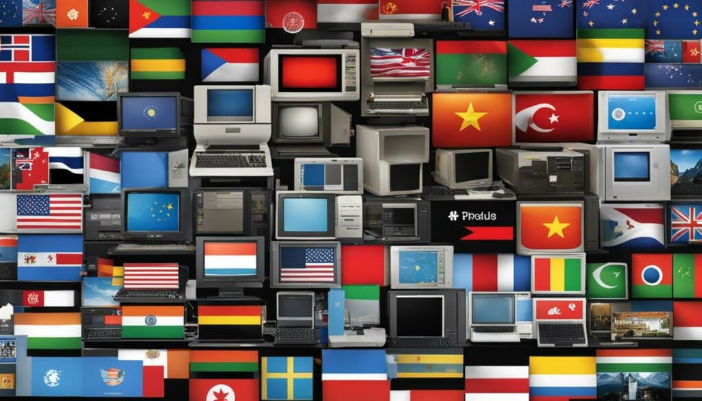 computers in different countries