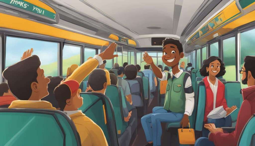 how to thank bus driver on pc