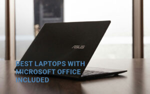 laptop with microsoft office