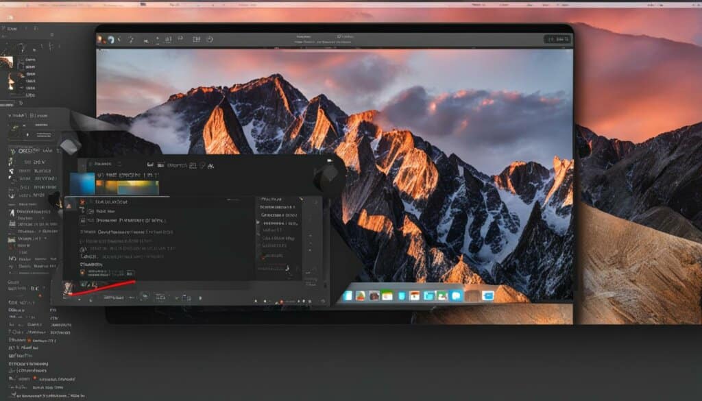 screenshot on Mac laptop