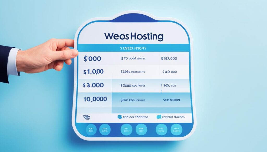 web hosting cost