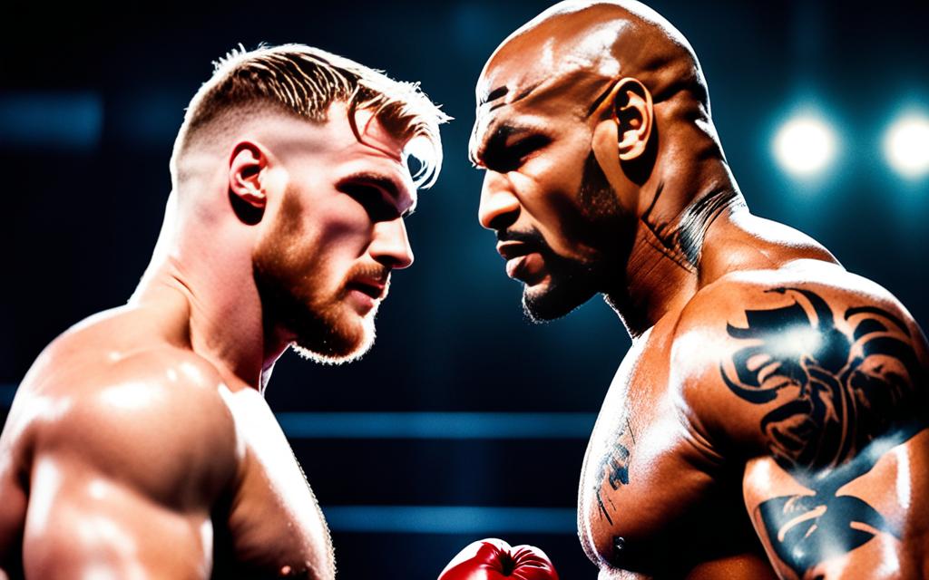 Mike Tyson and Jake Paul boxing