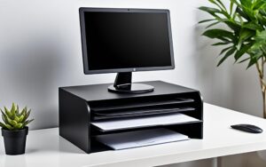 computer monitor riser with storage