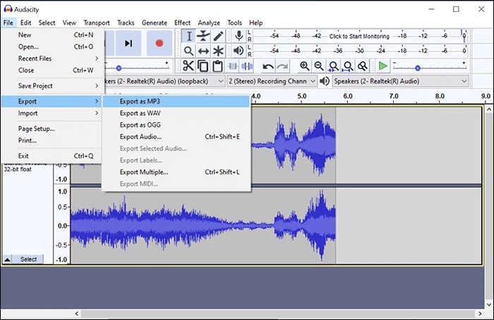 audacity-recording