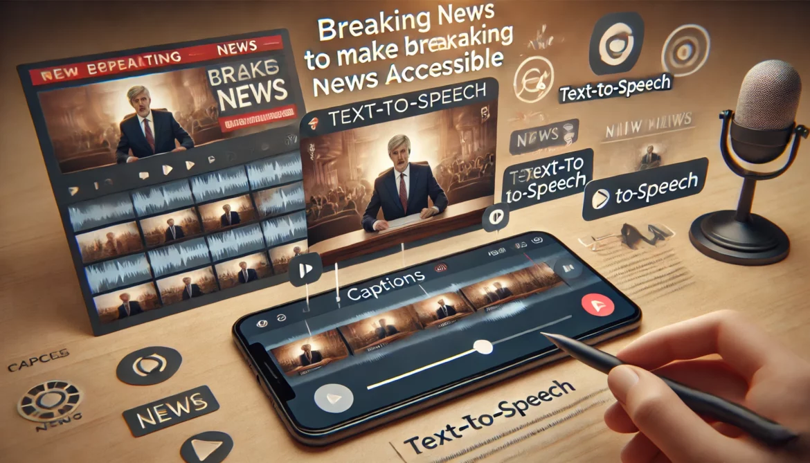 Making Breaking News Accessible with Captioning and text-to-speech features of CapCut