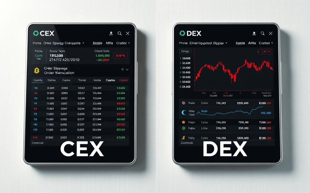 CEX vs DEX slippage comparison
