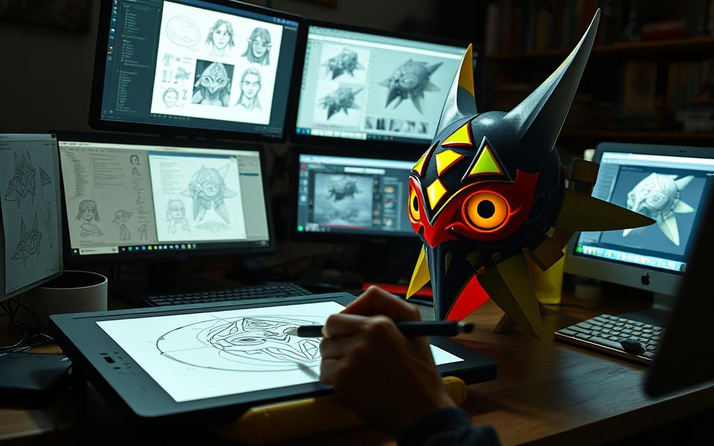 Majora Mask artwork process