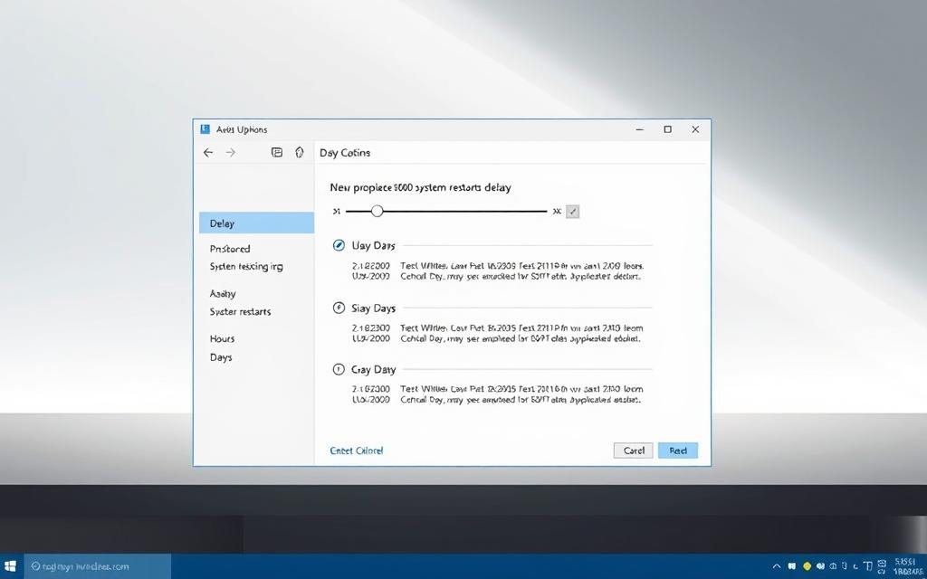 Windows update delay options