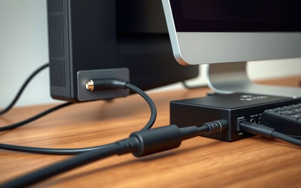 audio cable connection setup