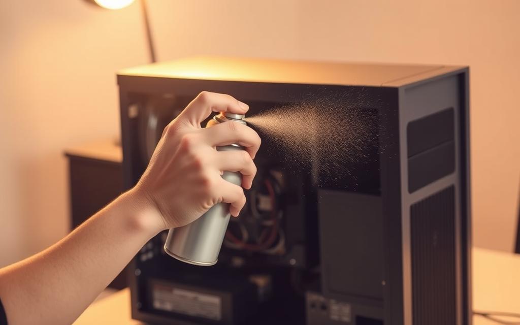computer cleaning with compressed air