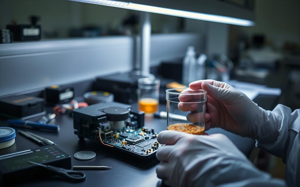 extract gold from electronics