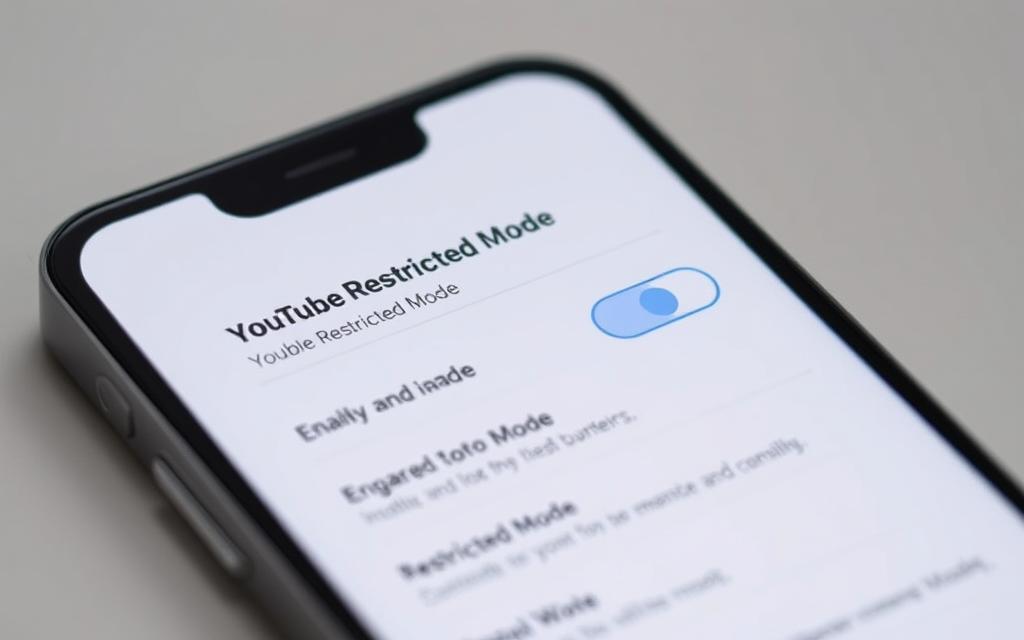 YouTube Restricted Mode mobile settings