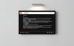 YouTube built-in transcript feature