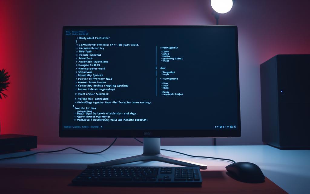 bios configuration screen