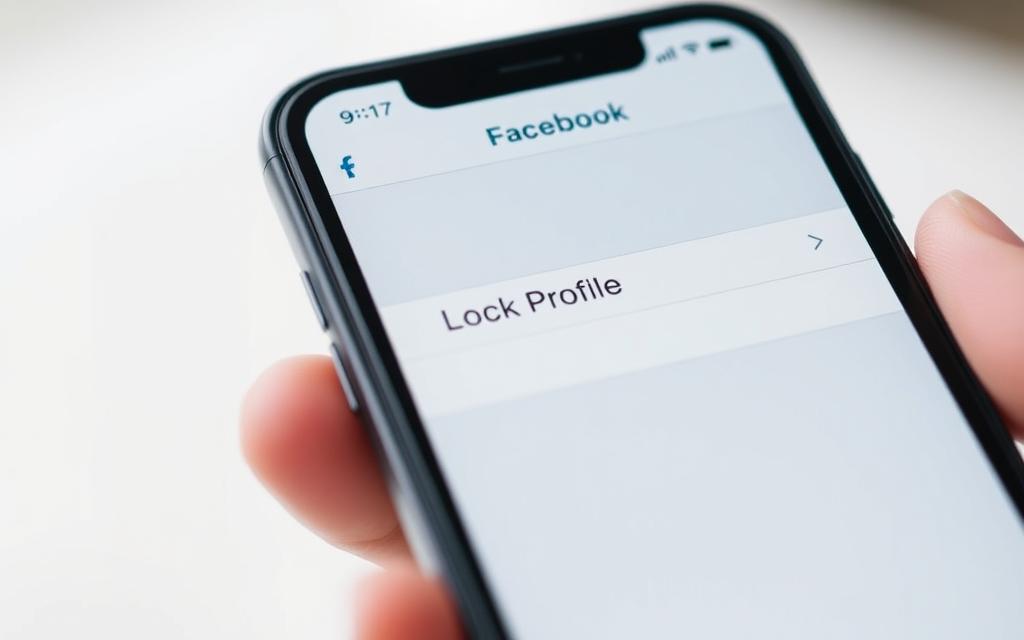 lock facebook profile on iPhone