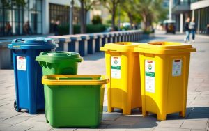 recycling bins