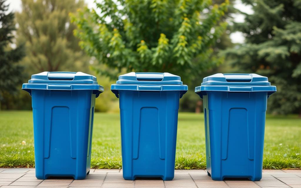 recycling bins