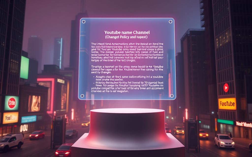 youtube channel name policies