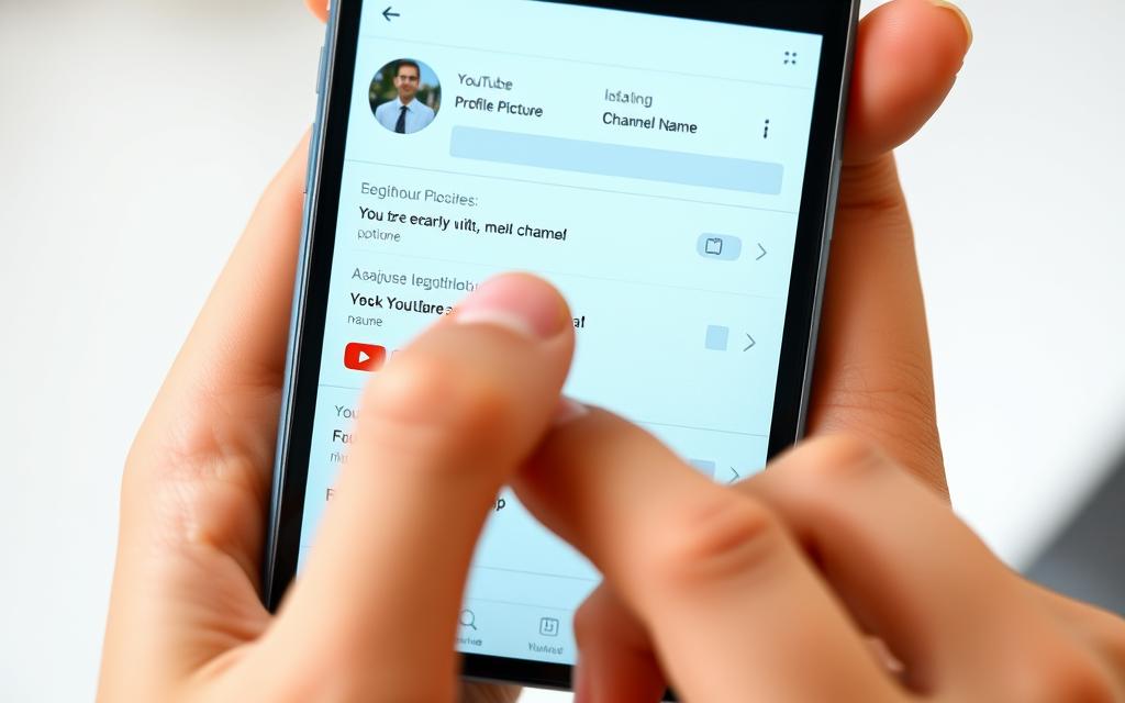 youtube mobile app profile editing
