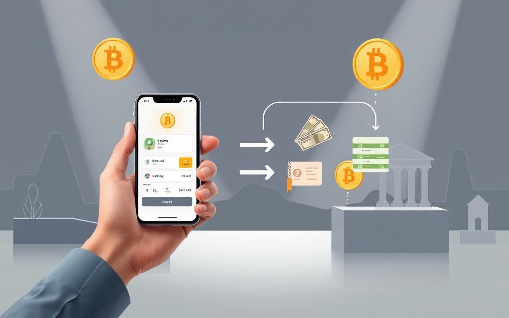 Bitcoin cash withdrawal method illustration.