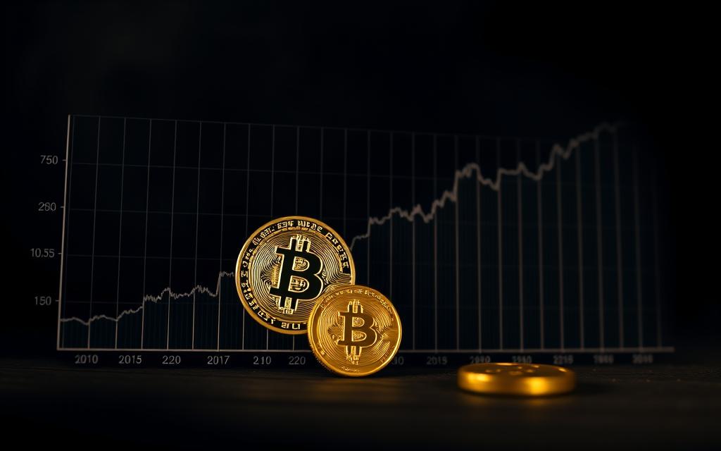 Bitcoin price comparison with gold