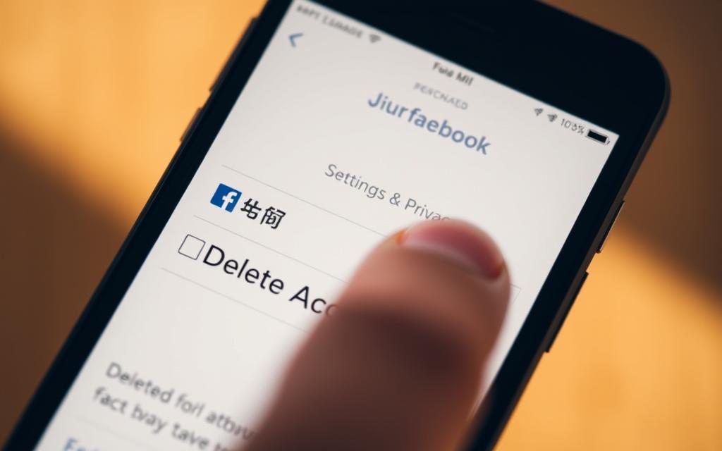 delete facebook account