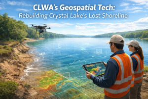 geospatial technology, CLWA, Crystal Lake, shoreline restoration, environmental tech, GIS mapping, ecological recovery, lake conservation, geospatial analysis, environmental management, habitat restoration, digital mapping